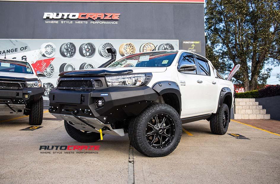 TOYOTA HILUX N80 4WD MO970 SATIN BLACK MILLED ACCENTS